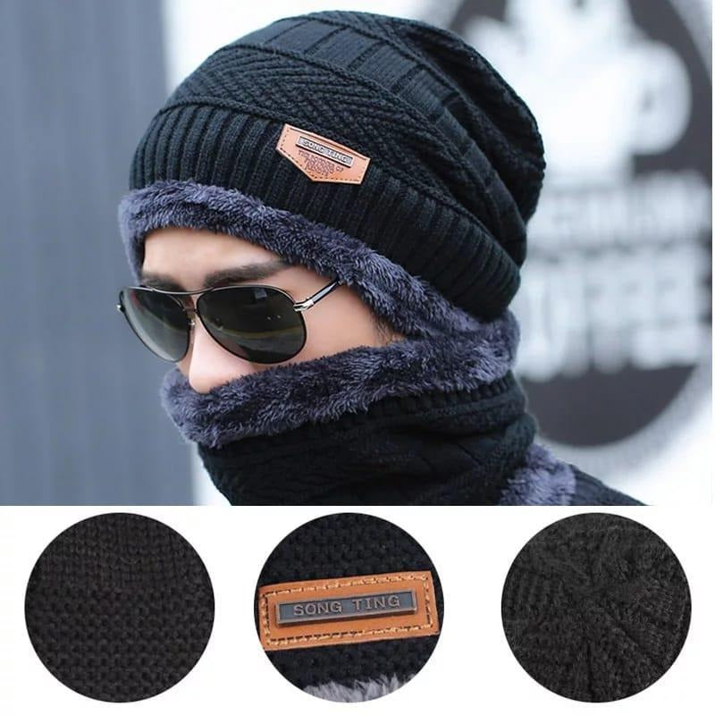 Winter Warm Cap With Neck 2in1 ( Random Colour )